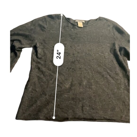 HORNY TOAD Women's LambswoolAngora/Cashmere (L) Crewneck Sweater leaf design - Picture 9 of 9